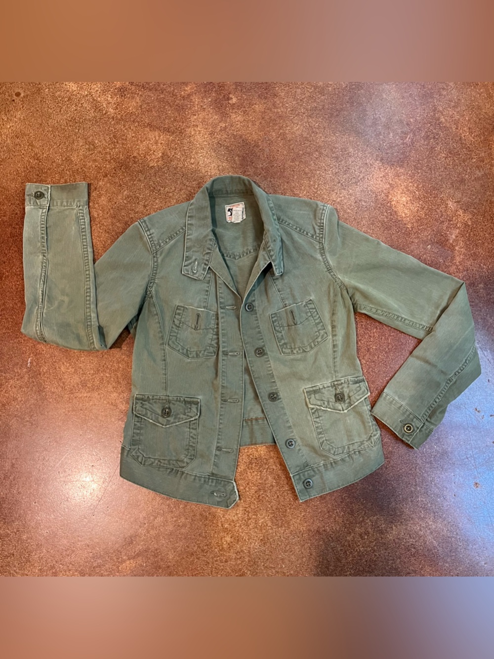Lucky Brand Olive Green Utility Button-Up Jacket Sz S